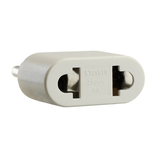 Переходник сетевой STEKKER ADP6-03-20 Tefal б/з 250В, 6A полипропилен, белый фото 5