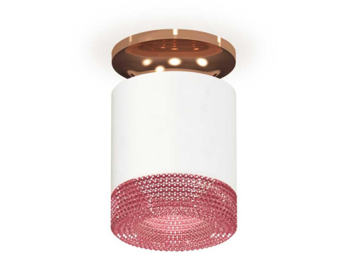 Комплект накладного светильника Ambrella light Techno Spot XS7401143 SWH/PPG/PI белый песок/золото розовое полированное/розовый (N7930, C7401, N7193)