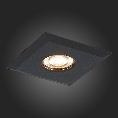 ST204.408.01 Св-к встр. Черный GU10 1*50W  L94xW94xH25 220V Без ламп Встраиваемые светильники фото 3