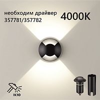 6662/2GL NATURE ODL24 000 черный/металл Встраиваемый грунтовый светильник IP67 LED 3W 4000K 75° 12V/24V WALD (нужен драйвер 357781/357782)