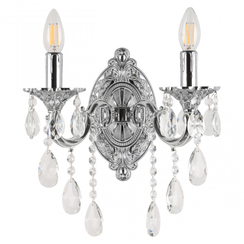 Бра с хрустальными подвесками AL7801B10/2/175 B NW Bohemia Ivele Crystal (Богемия Ивеле Кристалл)