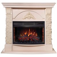 Каминокомплект ATHENA/АТЛАНТА Айвори с очагом Электроочаг FIREFIELD 25