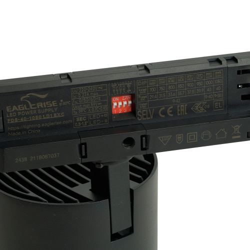 Светодиодный светильник Feron TR Reflex трековый на шинопровод 40W, 3500 Lm, 4000К, 36 градусов, черный, 3х фазный с функцией выбора мощности фото 6