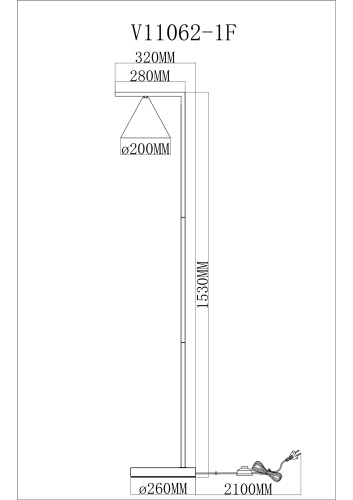 Торшер Moderli V11593-1F Omaha фото 7
