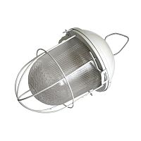 Светильник НСП 41-200-003 345х185х185мм, E27 max 200 Вт, стальной корпус, стекло, решетка, IP54, белый