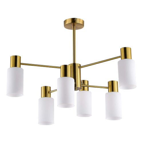 SLE1139-302-06 Светильник потолочный Латунь/Белый E14 6*60W GESSI фото 4 SLE1139-302-06 Светильник потолочный Латунь/Белый E14 6*60W GESSI фото 4