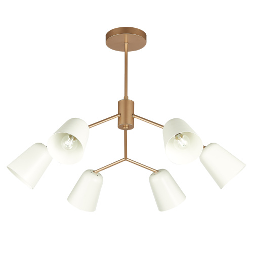 SLE155902-06 Светильник потолочный Золотистый/Белый E14 6*40W MARIO фото 3