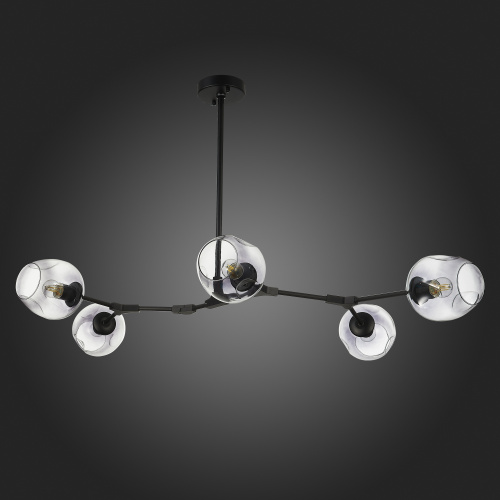 SLE154843-05 Светильник подвесной Черный/Дымчатый E27 5*40W RAMETTO фото 5