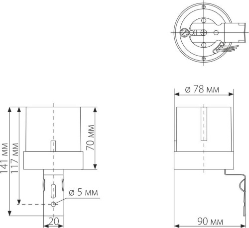 Датчик освещенности 5500W IP44 SNS L 07 фото 7 Датчик освещенности 5500W IP44 SNS L 07 фото 7