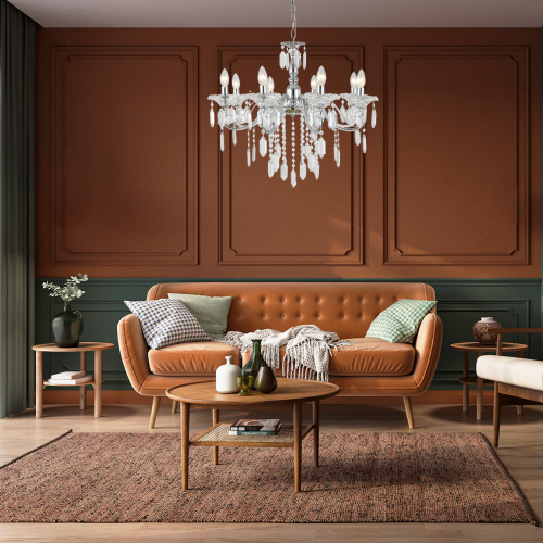 Подвесной светильник Escada 2111/8P E14*40W Chrome фото 2 Подвесной светильник Escada 2111/8P E14*40W Chrome фото 2