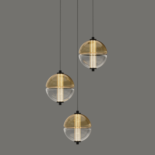 Подвесной светильник MD24022079-3A black/amber фото 2