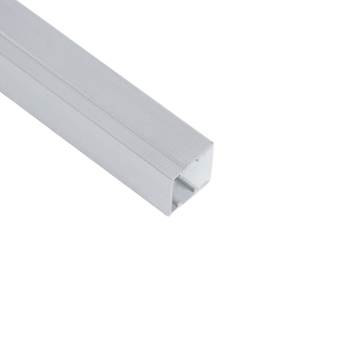 Профиль алюминиевый накладной, 10х10мм, серебро, CAB243 (в комплекте с матовым экраном, 2 заглушками, 4 крепежами) FERON фото 2