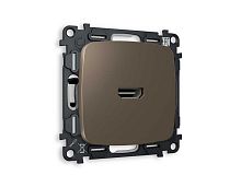 Комплект механизма розетки HDMI 2.0 AMBRELLA VOLT OMEGA Темная бронза матовый 40V/500mA 2.0GHz 5-18Gbit/s QUANT (OP6440, VM222) MO644010