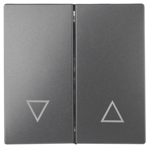 Лицевая панель ЭРА выключателя двухклавишного графит 12-6203-12 Б0047856 Лицевая панель ЭРА выключателя двухклавишного графит 12-6203-12 Б0047856