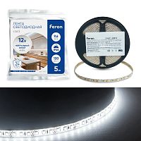 Светодиодная LED лента Feron LS613, 120SMD(2835)/m 9.6W/m 12V 5m 4000К