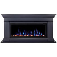 Каминокомплект ONTARIO/ЛЕОНАРДО Графит с очагом Электроочаг SAPHIR/САПФИР 42