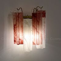 Бра Cloyd ANNO W1 / выс. 29 см - латунь - бел.-розов. стекло (арт.20085)