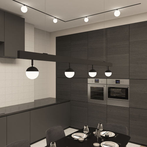 DK8051-BK Рассеивающий светильник SMART MOON 5W DIM 3000K-6000K, ?130мм, черный, акрил фото 7