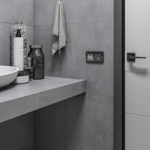 Рамка из стекла на 2 поста Favorit черный W0021108 фото 4 Рамка из стекла на 2 поста Favorit черный W0021108 фото 4