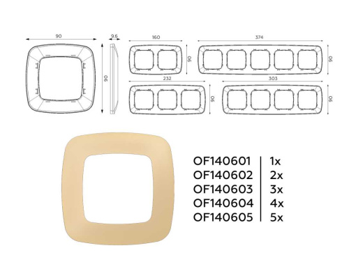 Рамка AMBRELLA VOLT OF140604 фото 4 Рамка AMBRELLA VOLT OF140604 фото 4