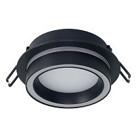 Светильник потолочный встраиваемый, 15W 230V GX53, черный, круг, без лампы, DL514, Feron