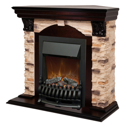 Каминокомплект DUBLIN CORNER ROCK/ДУБЛИН УГЛ. РОК Античный дуб с очагом Электроочаг FOBOS ЛАЙТ/ФОБОС ЛАЙТ фото 2