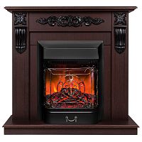 Электрокамин RealFlame Dominica DN орех с очагом Majestic Lux Black