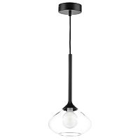 801203 Люстра VETRO 1х6W(led) G9 ЧЕРНЫЙ/ПРОЗРАЧНЫЙ