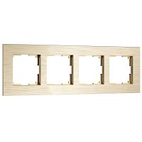 Рамка из металла на 4 поста АluMax шампань алюминий W0043511