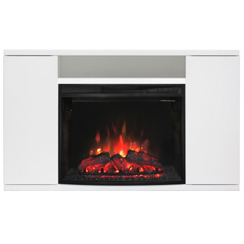 Электрокамин RealFlame Brooklyn 25,5 WT белый с очагом Evrika 25,5 LED Электрокамин RealFlame Brooklyn 25,5 WT белый с очагом Evrika 25,5 LED