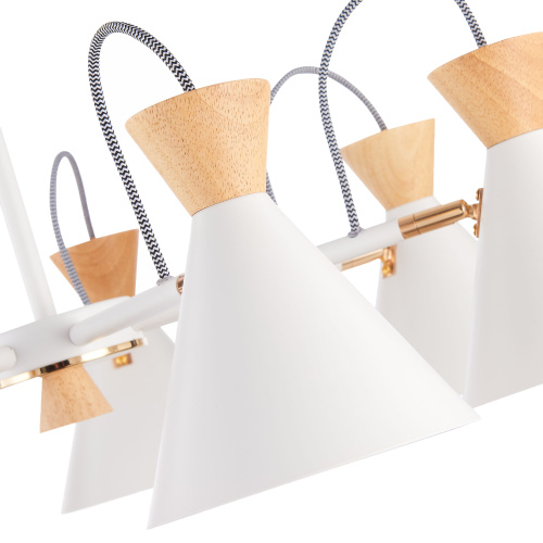 SLE125102-07 Светильник потолочный Белый, Золотистый/Белый, Светлое дерево E14 7*40W MODICA фото 3