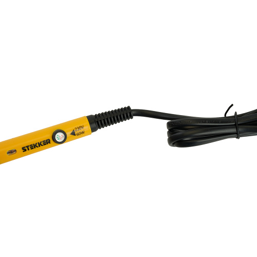 Паяльник с регулировкой температуры до450С с керам.нагревателем,60Вт,долговечное жало,230В, STEKKER PLE602-60 фото 6