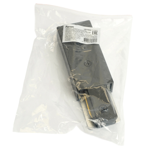 Cоединитель - коннектор для шинопровода, черный, LD1022 фото 8