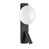 7048/5WL HIGHTECH ODL25 473 металл/акрил черный Настенный светильник IP20 LED 1*5W + 1*3W 2700K CRI>90 ALBERGO