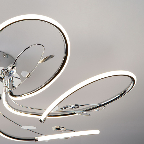 Светодиодная люстра с хрусталем 90082/6 хром фото 3