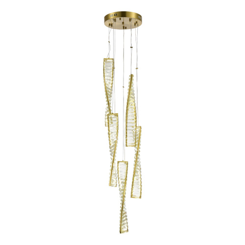 SL6205.303.05 Светильник подвесной ST-Luce Латунь/Прозрачный LED 1*55W 4000K ELICA фото 5