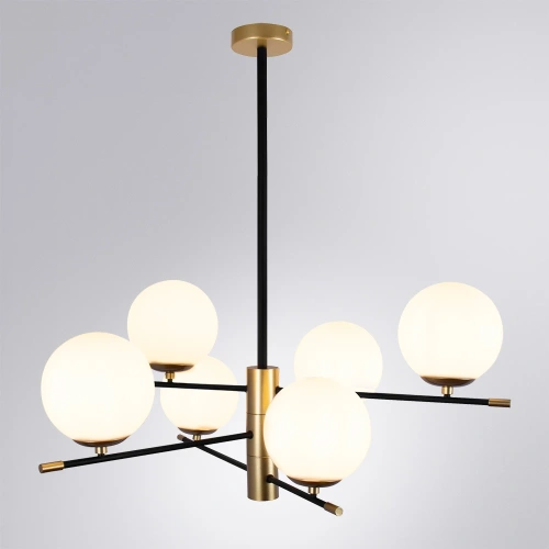 Люстра на штанге Arte Lamp ARKAB A2225LM-6BK фото 2 Люстра на штанге Arte Lamp ARKAB A2225LM-6BK фото 2