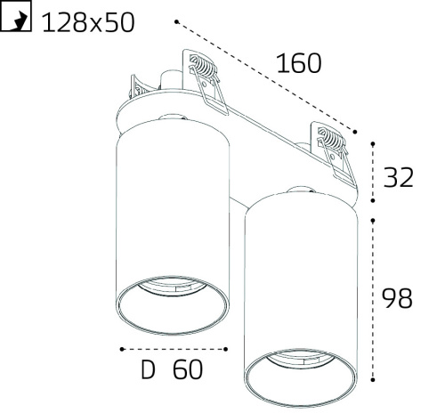 DANNY FR2 white светильник встраиваемый поворотный фото 2