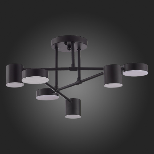 SLE201042-06 Светильник потолочный Черный/Черный LED 6*7W 4000K NOBEL фото 5