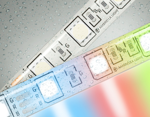 Светодиодная лента 12В 5050 60Led 14.4Вт/м Цветная RGB IP65 5м