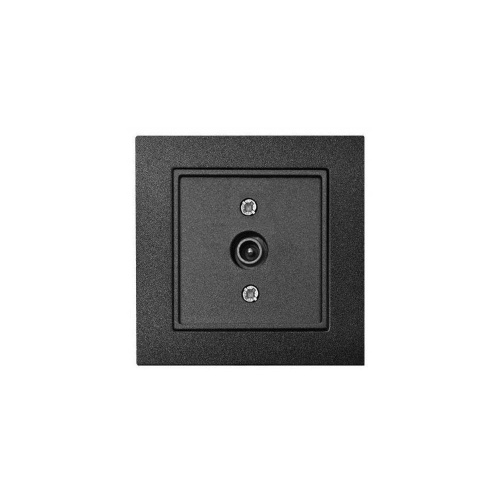 ТВ-розетка проходная Liregus Epsilon антрацит 28-1143