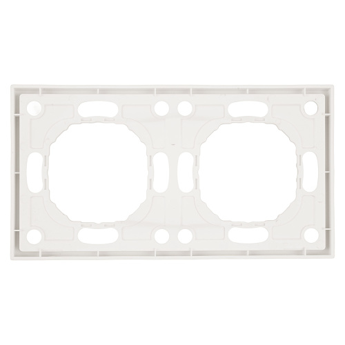 Рамка STEKKER, PFR00-5002-01 2-местная, серия Эмили, белый фарфор, soft touch фото 2