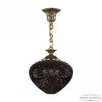 Подвесной светильник бронзовый с хрусталём 7003P/23 GB Amber-Blue/H-1A