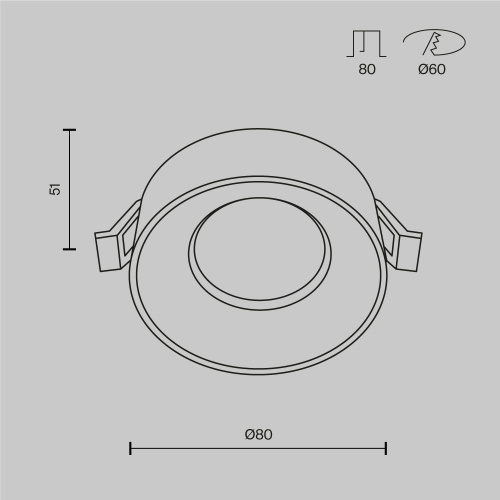 Встраиваемый светильник Technical DL046-01W фото 9