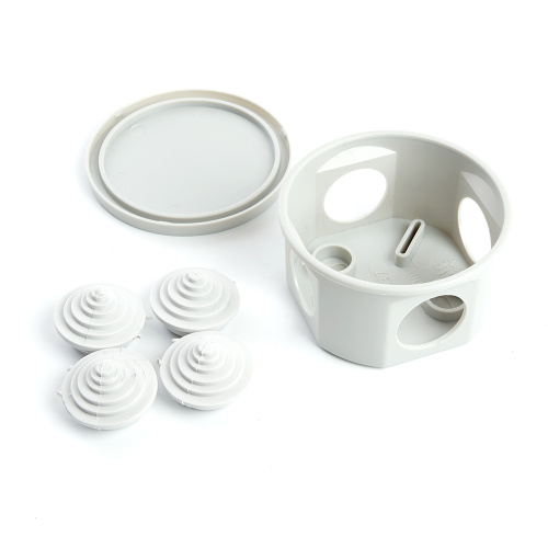 Коробка разветвительная STEKKER EBX20-34-44, 75*75*40мм, 4 ввода, IP44, светло-серая (GE41237) фото 6