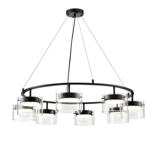 8232/8 COMFI LN26 230 черный/прозрачный, металл/стекло Светильник подвесной LED GX70 8*10W 220V NATALINA фото 5 8232/8 COMFI LN26 230 черный/прозрачный, металл/стекло Светильник подвесной LED GX70 8*10W 220V NATALINA фото 5
