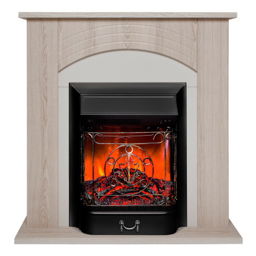 Электрокамин RealFlame Hanna STD LO светлый дуб с очагом Majestic Lux Black фото 2 Электрокамин RealFlame Hanna STD LO светлый дуб с очагом Majestic Lux Black фото 2