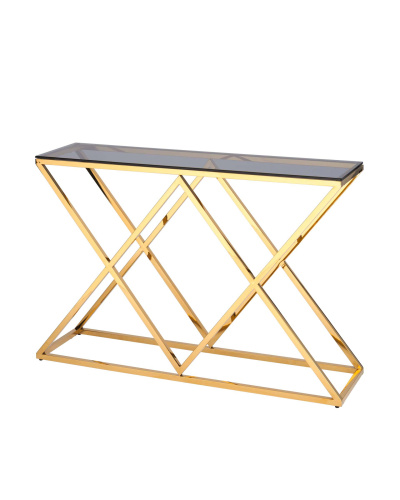 Консоль ИНСИГНИЯ 115*30 золото стекло smoke Консоль ИНСИГНИЯ 115*30 золото стекло smoke