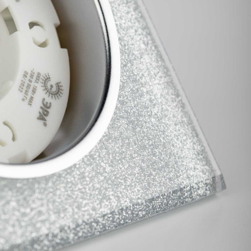 Светильник встраиваемый cо светодиодной подсветкой ЭРА DK LD50 CH/SHSL под лампу GX53 хром/серебро Б0057471 фото 4