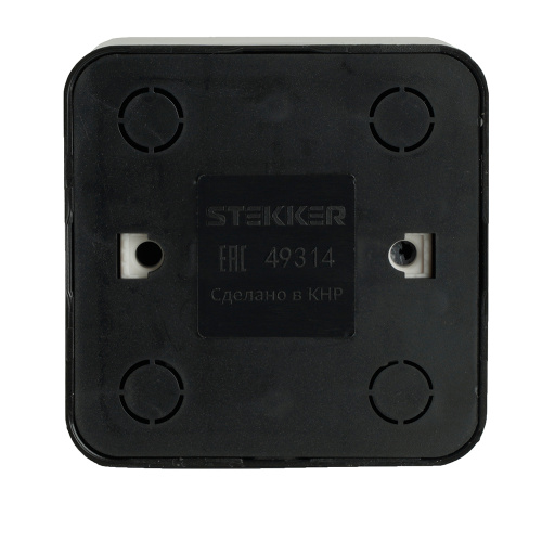 Розетка 1-местная с/з открытой установки, STEKKER, 250В, 16А, IP20, серия София, черный, MST16-11-02 фото 6